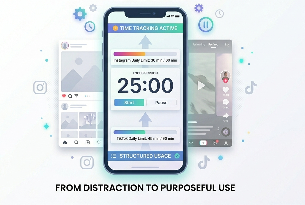 6 Best Tools to Control Instagram & TikTok Usage