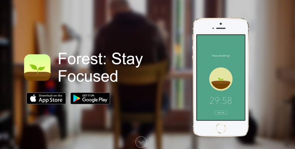 Forest app home page