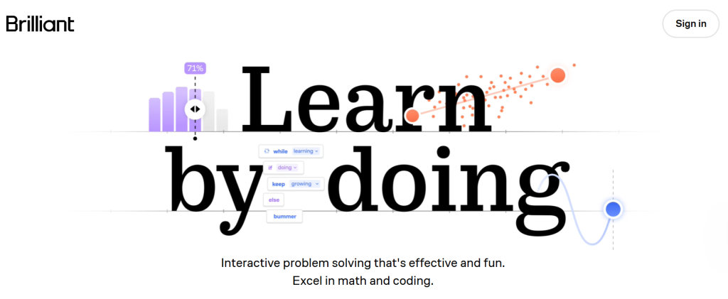 Homepage of Brilliant