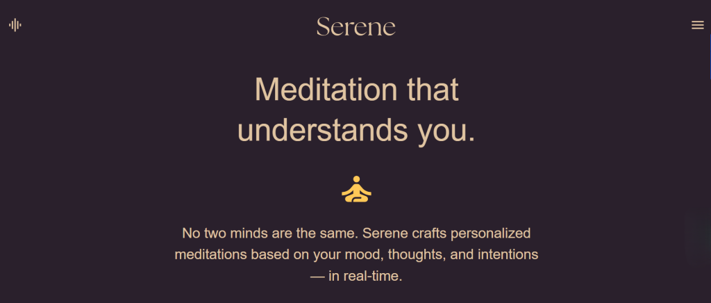 Homepage of Serene