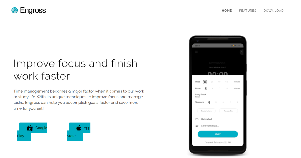 Engross home page