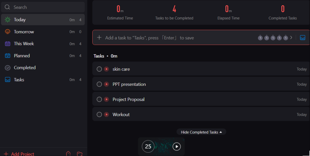 Task management with Focus to do
