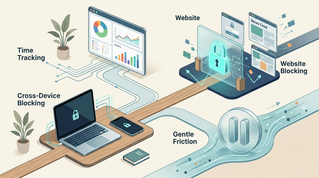 different approaches to digital wellbeing arranged as distinct visual paths